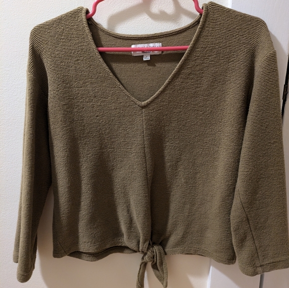 Madewell Texture and Thread Front Tie Top - Picture 2 of 4